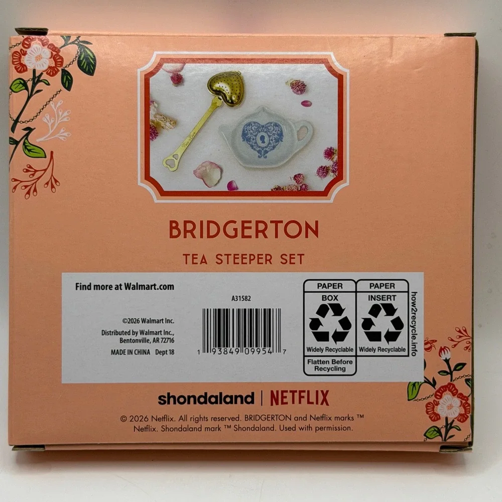 Bridgerton Tea Steeper and Cream & Sugar Set Regencycore Shabby Chic Tea Party